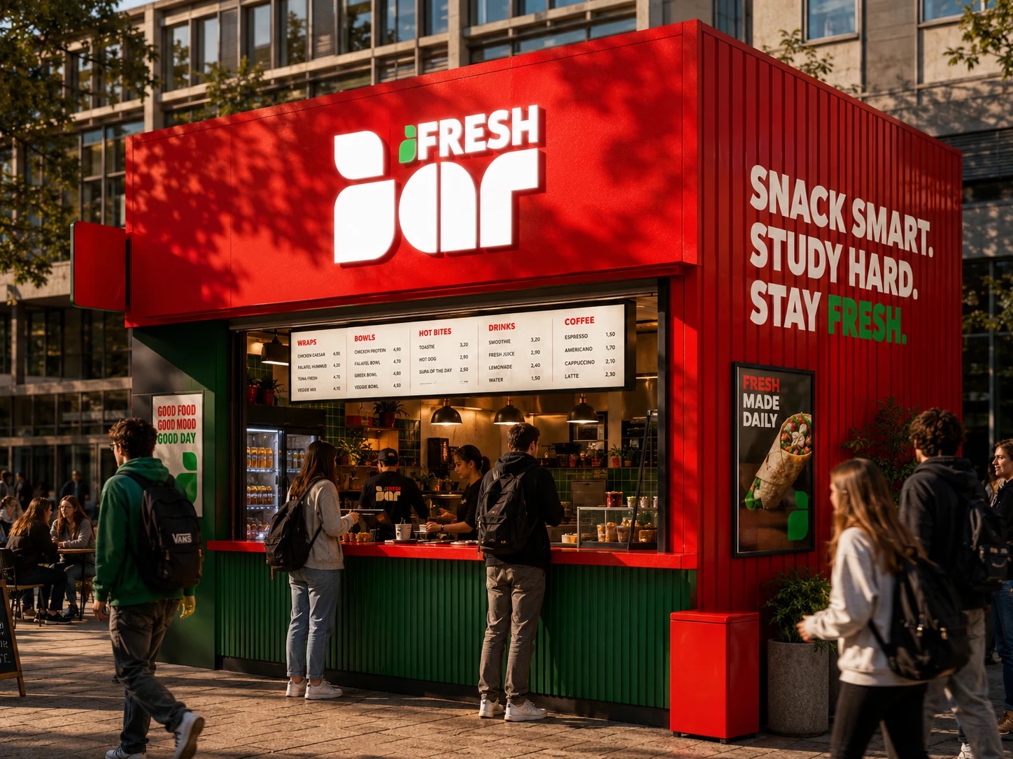 Fresh Bar campus kiosk