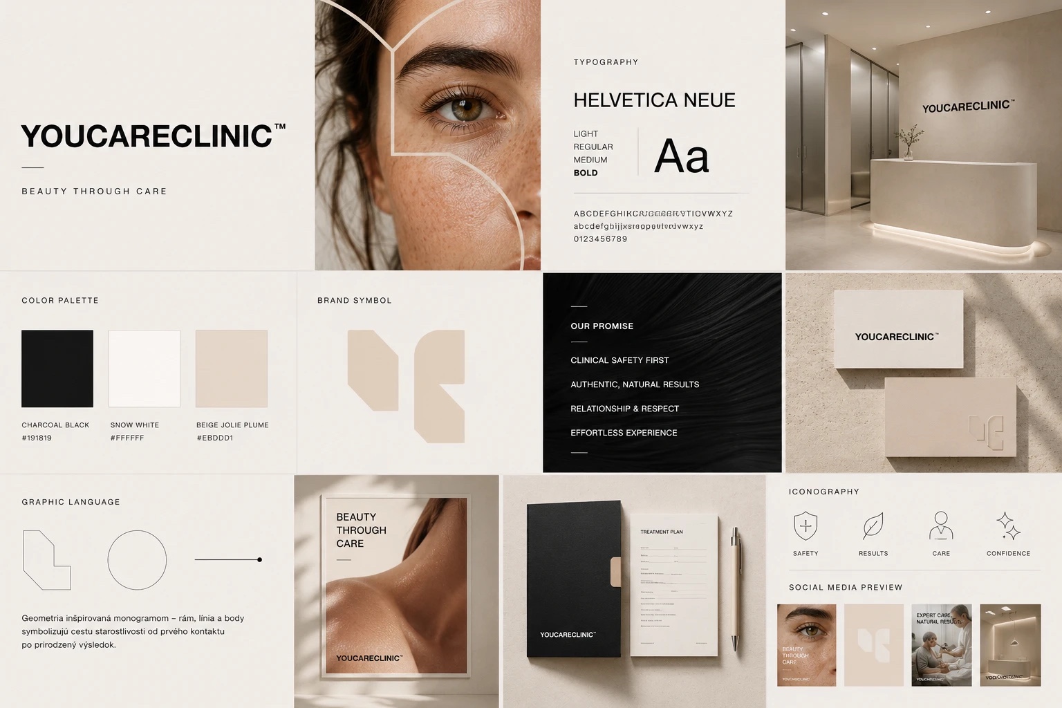 YouCareClinic visual identity system