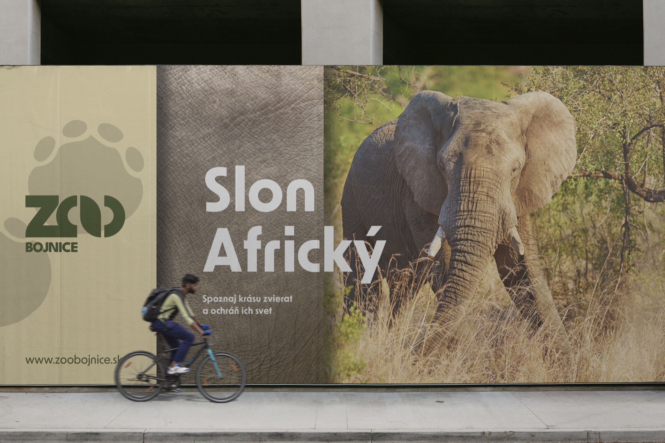 ZOO Bojnice elephant billboard